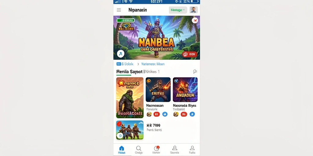 Tampilan awal aplikasi dengan pilihan permainan yang menarik.