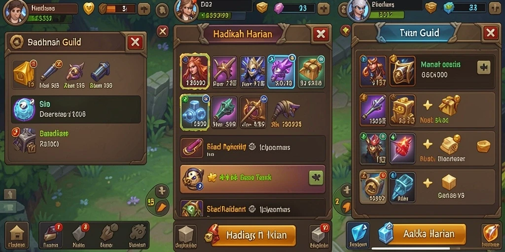Screenshot tampilan antarmuka permainan utama.