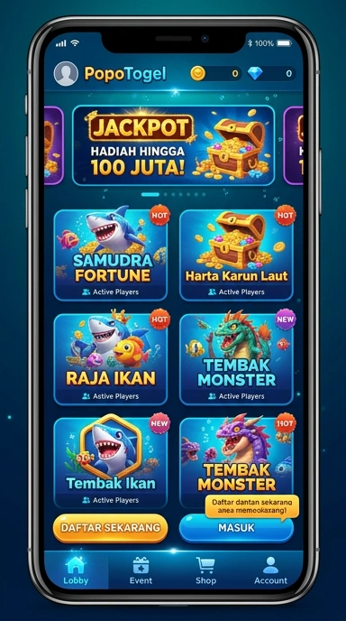 Galeri pratinjau visual popotogel build APK resmi terbaru